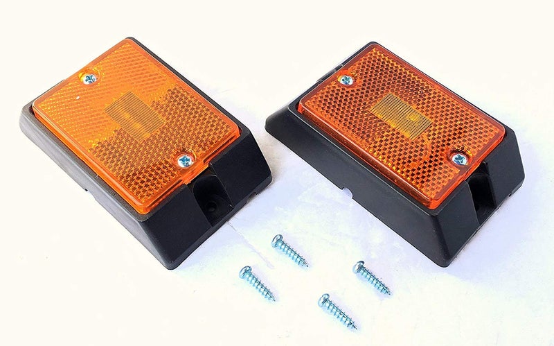 MAXXHAUL 80745 2x3 inch Rectangular Amber Side Marker LED Clearance Light with Reflector for Utility Boat Trailer RV Truck DOT Compliant Waterproof & Submersible - 2 Pieces - Image 5